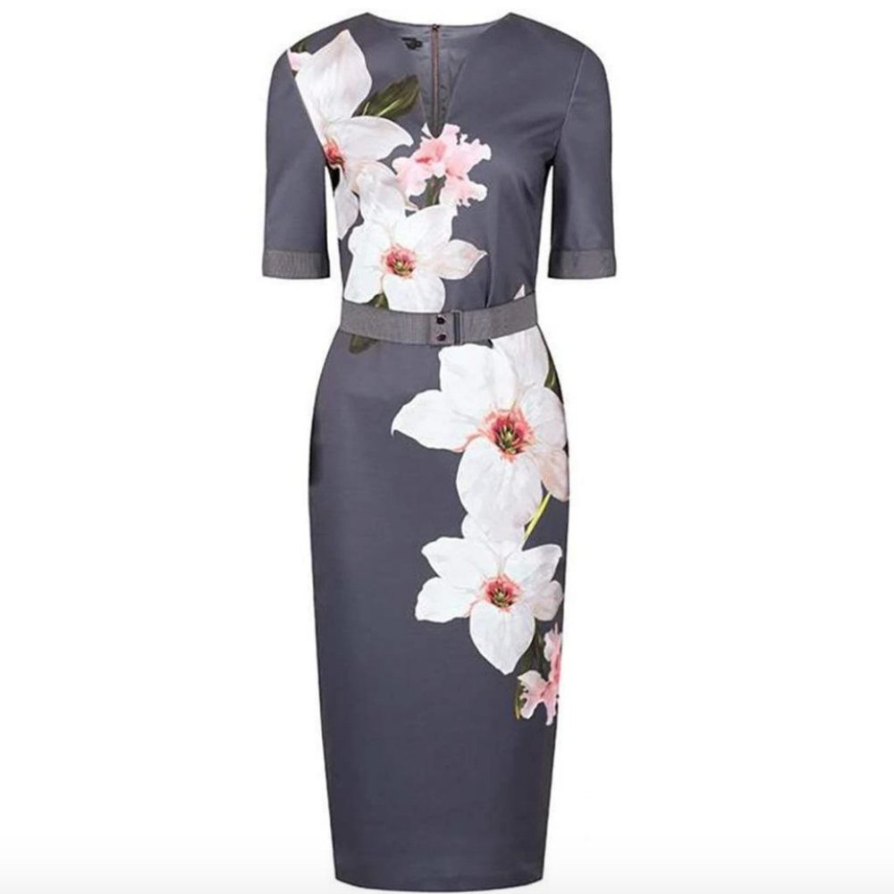 Ted Baker Chatsworth Bloom Belted Bodycon Dress